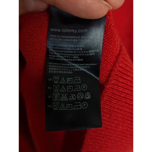 Tommy Hilfiger big flag fair isle holiday sweater M - Picture 5 of 5